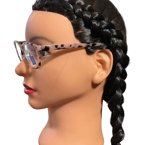 2 Pack Of Blue Light Glasses w/ Black Geo Print Soft Cases, Animal Print,  +0.00 - Picture 5 of 10